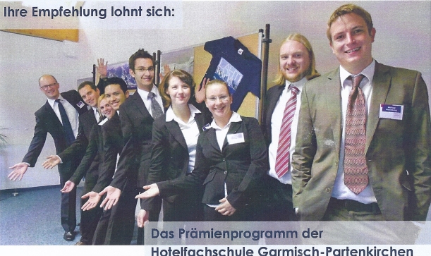 Prämienprogramm der Hotelfachschule Garmisch-Partenkirchen